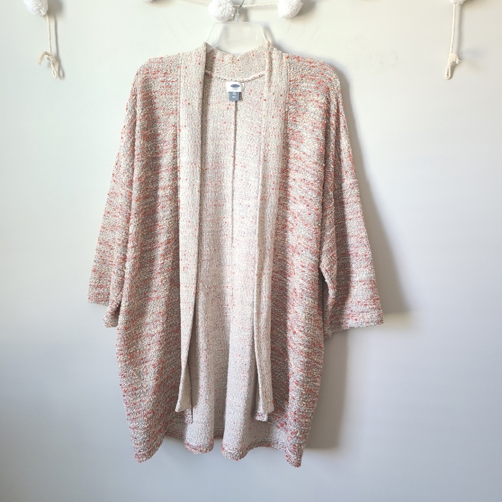 Old Navy Peach Marled Open Front Cardigan